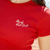 The Ribbed Howdy Tee [Red]