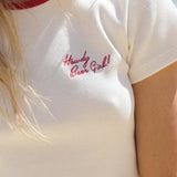 The Ribbed Howdy Tee [White]