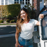 The Ribbed Howdy Tee [White]