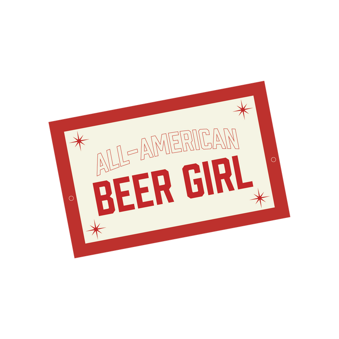 All-American Beer Girl Flag
